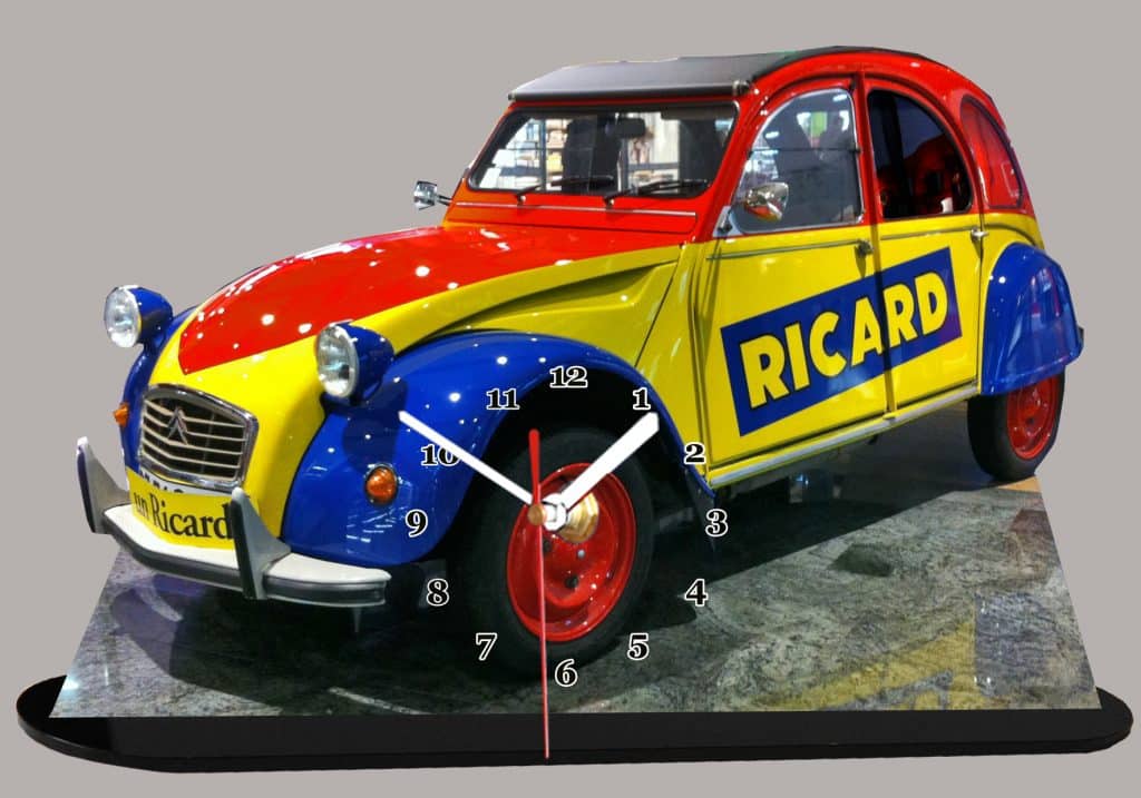 Horloge Décorative Voiture Ancienne - Citroën DS 21 De 1963 - Modèle 20x30 Cm Sur Socle