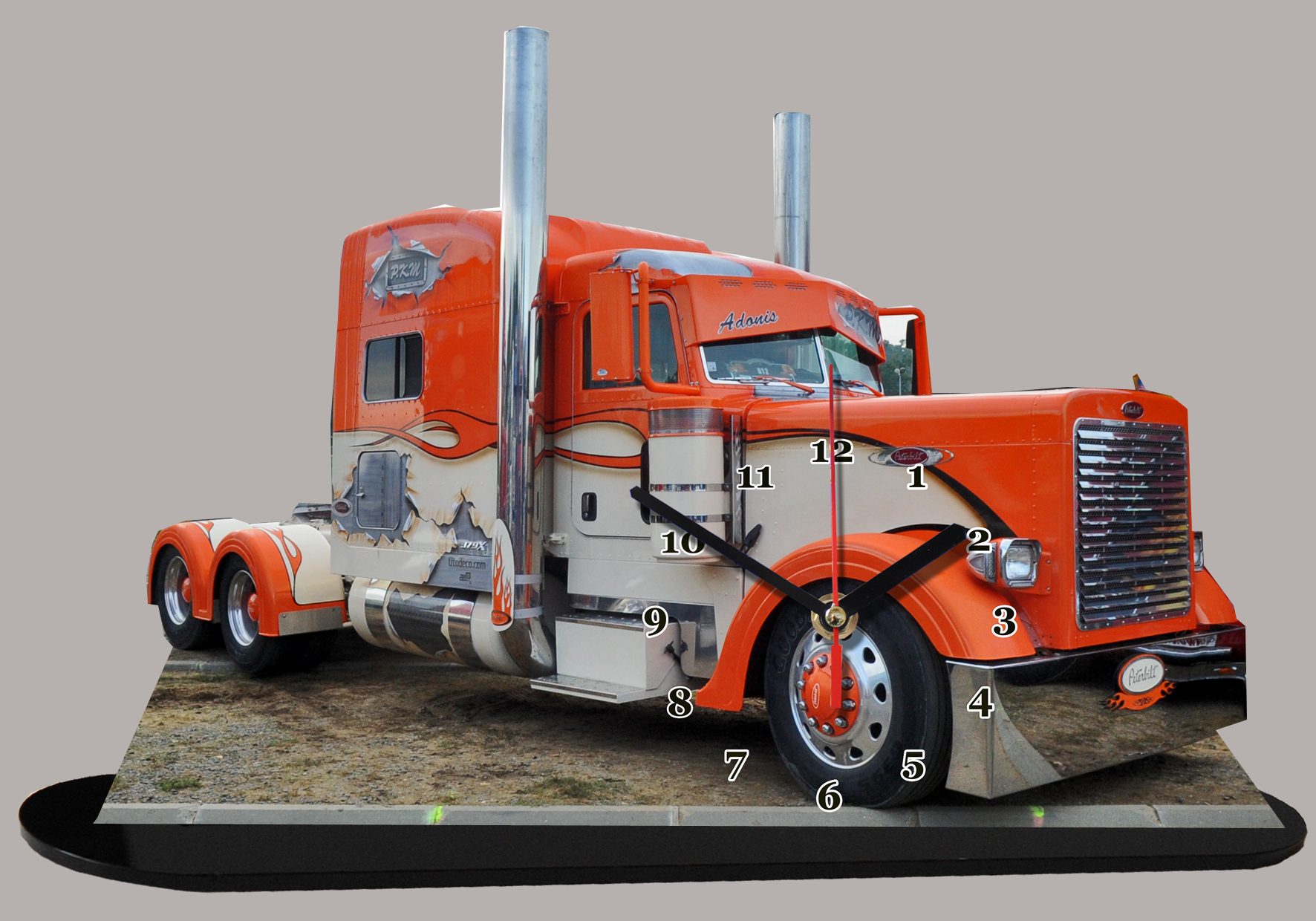 Truck Américain Peterbilt Motors orange miniature camion truck