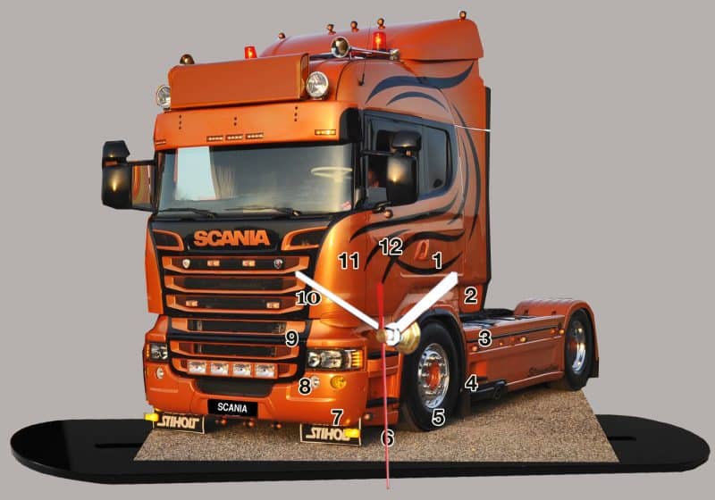 Miniature Camion MAN V8-01 Horloge Déco - 20x30 Cm - Neuf Fabrication France