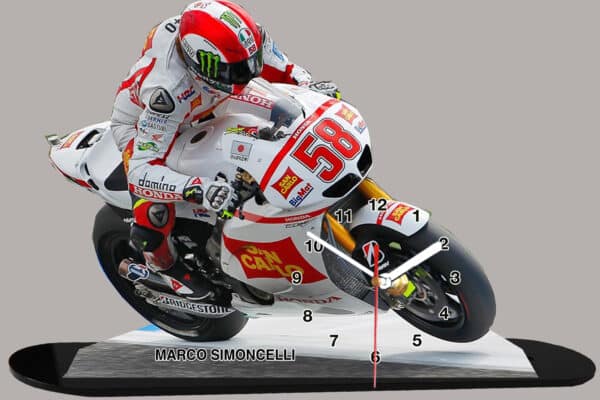 Marco Simoncelli en moto horloge