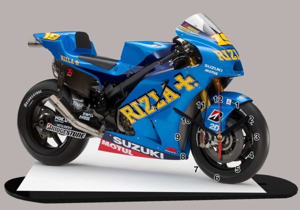 Suzuki Rizla+, compétion n° 19 miniature moto horloge