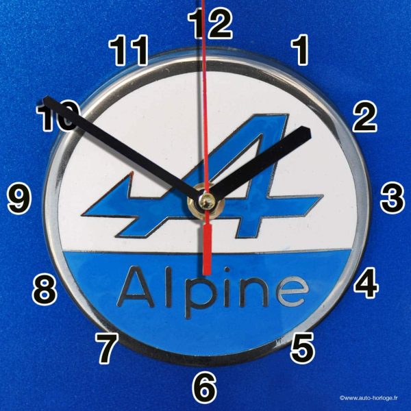 logo Alpine Renault -01 en horloge murale