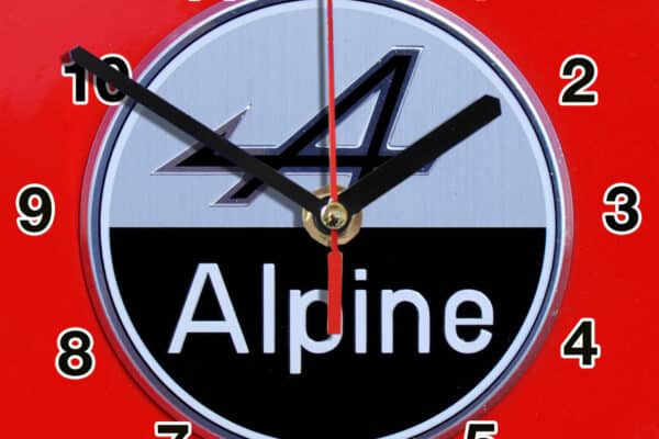 logo Alpine Renault -02 en horloge murale
