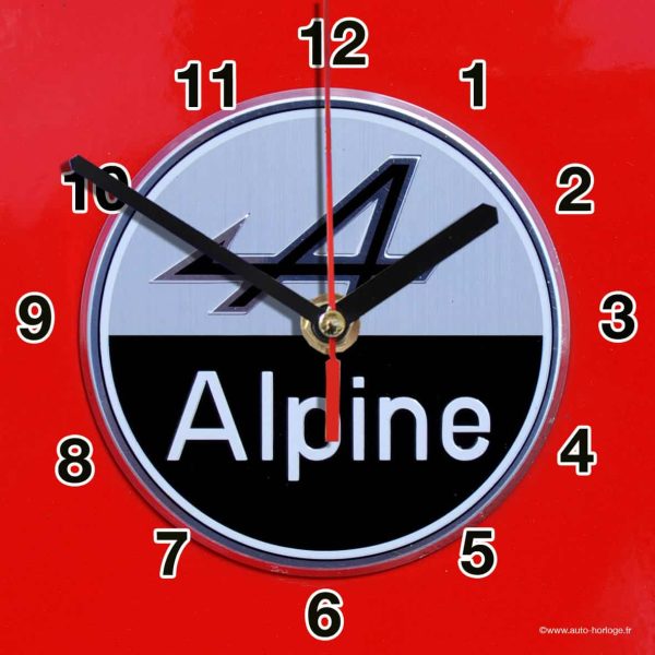 logo Alpine Renault -02 en horloge murale
