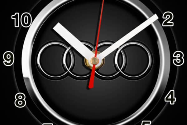 logo Audi -01 en horloge murale