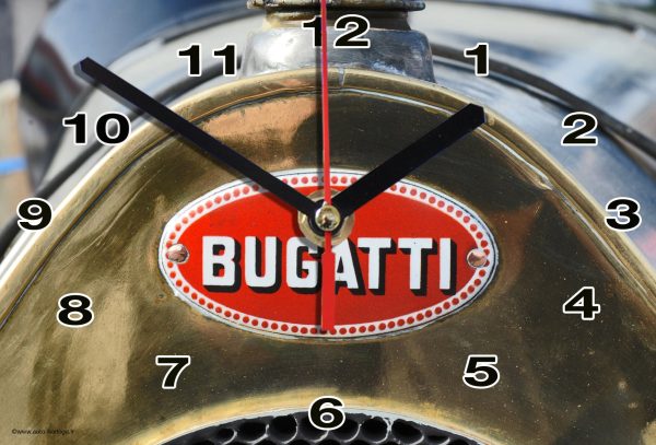 logo Bugatti 02 en horloge murale