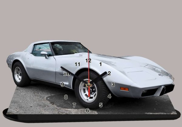 Chevrolet Corvette  03 en miniature auto horloge