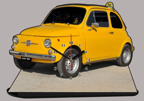 Fiat 500 jaune Taxi  08