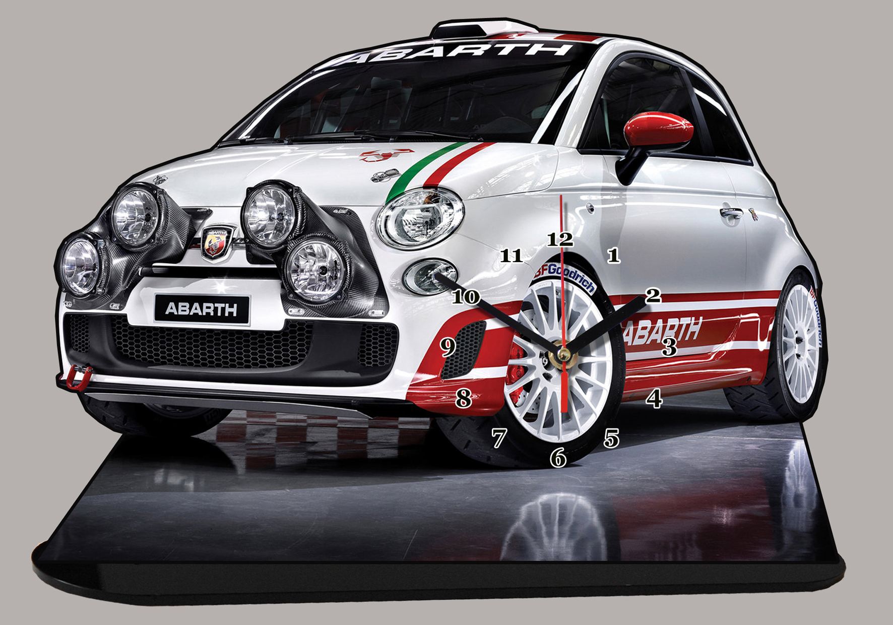 Fiat 500 Abarth 07 miniature auto horloge