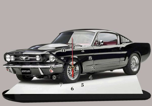 Ford Mustang Fastback1965 noire en horloge miniature 05