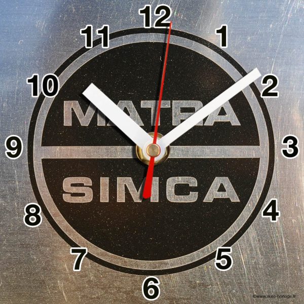 logo Matra Simca 02 en horloge murale