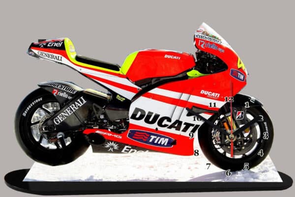 Ducati desmosedici de Valentino Rossi, miniature moto horloge