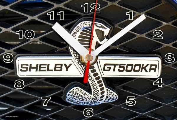 logo Ford Mustang Shelby GT500 KR en horloge murale 01