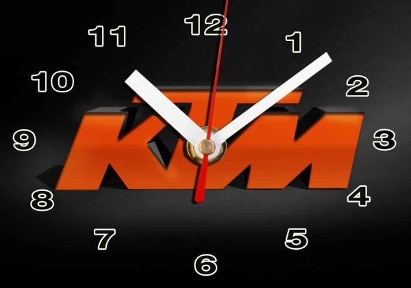 logo Moto KTM en horloge murale 01