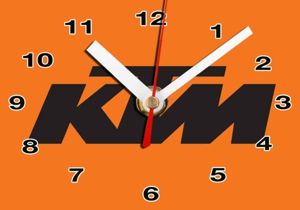 logo Moto KTM en horloge murale 02