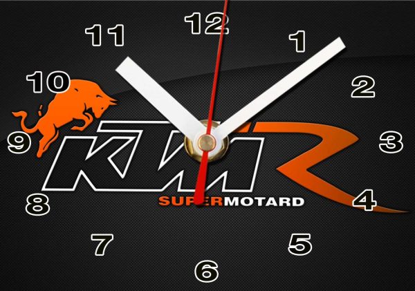 logo Moto KTM en horloge murale 03