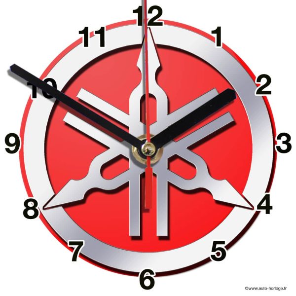 logo Moto Yamaha en horloge murale 01