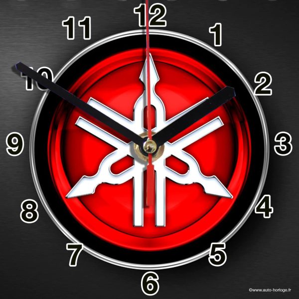 logo Moto Yamaha en horloge murale 03