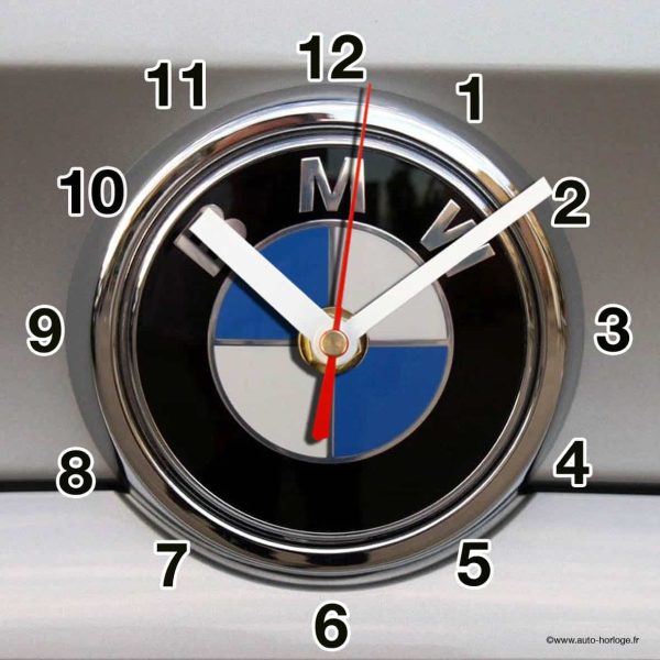 logo auto BMW en horloge murale 01