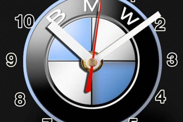 logo auto BMW en horloge murale 02