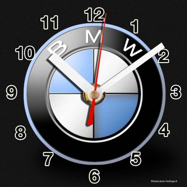 logo auto BMW en horloge murale 02
