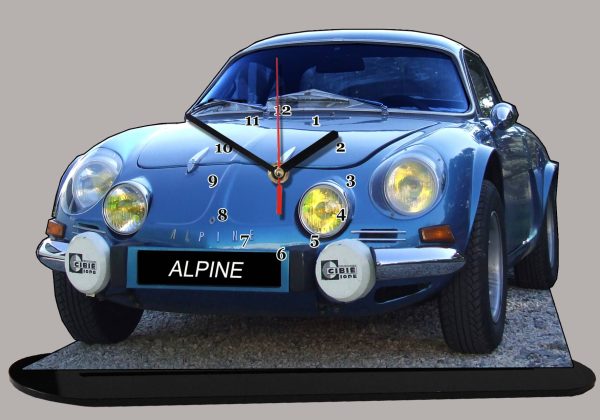 Alpine Renault A110 bleu -04 en horloge miniature