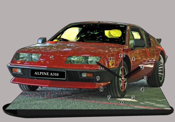Alpine Renault A310 rouge-03 en horloge miniature