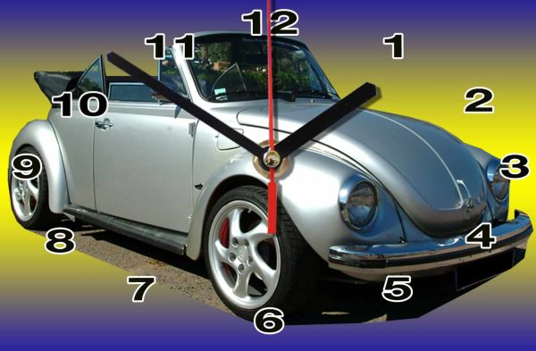 Volkswagen Cox cabriolet en horloge murale 02