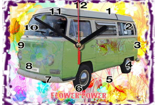 Volkswagen Combi en horloge murale 03