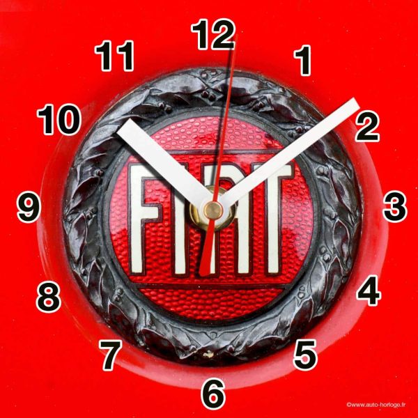 logo ancien Fiat en horloge murale 01