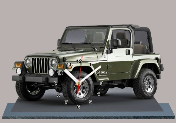 Jeep Wrangler vert en horloge miniature 03
