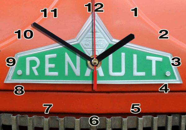 logo Renault tracteur en horloge murale 05