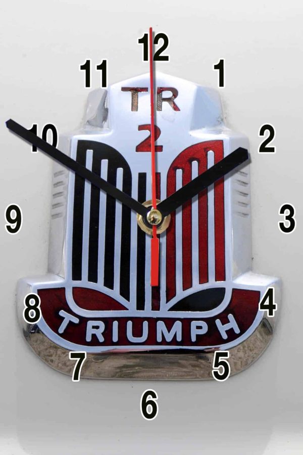 logo Triumph TR2 en horloge murale 02