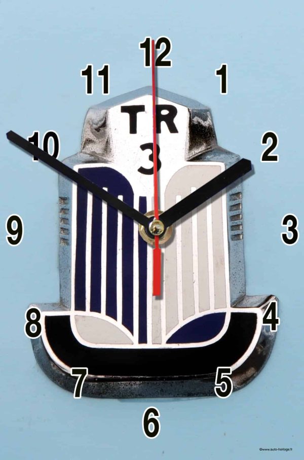 logo Triumph TR3 en horloge murale 01