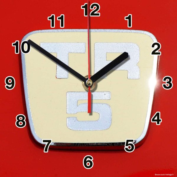 logo Triumph TR5 en horloge murale 01