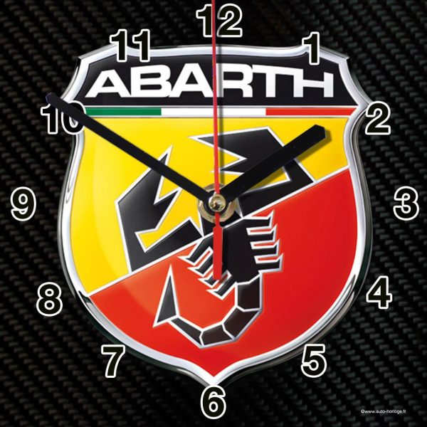 logo Abarth en horloge murale 01