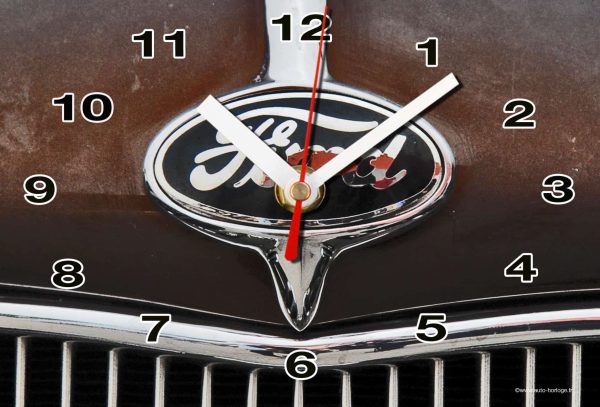 logo ancien Ford  en horloge murale 02