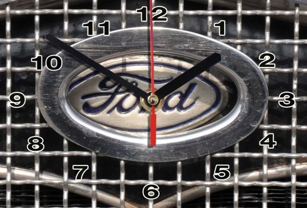 logo ancien Ford  en horloge murale 03