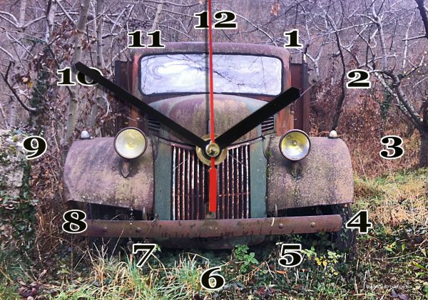 Ford F598 de 1946 en horloge murale rectangulaire 02