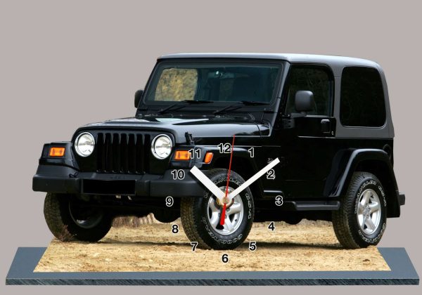 Jeep Wrangler noir en horloge miniature 04