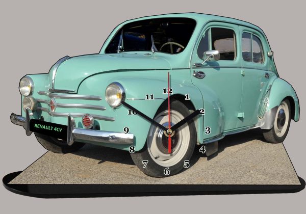 Renault 4cv vert en horloge miniature 02