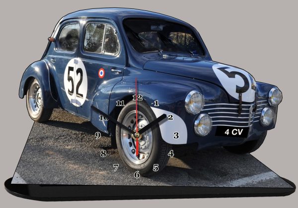 Renault 4cv rallye en horloge miniature 03