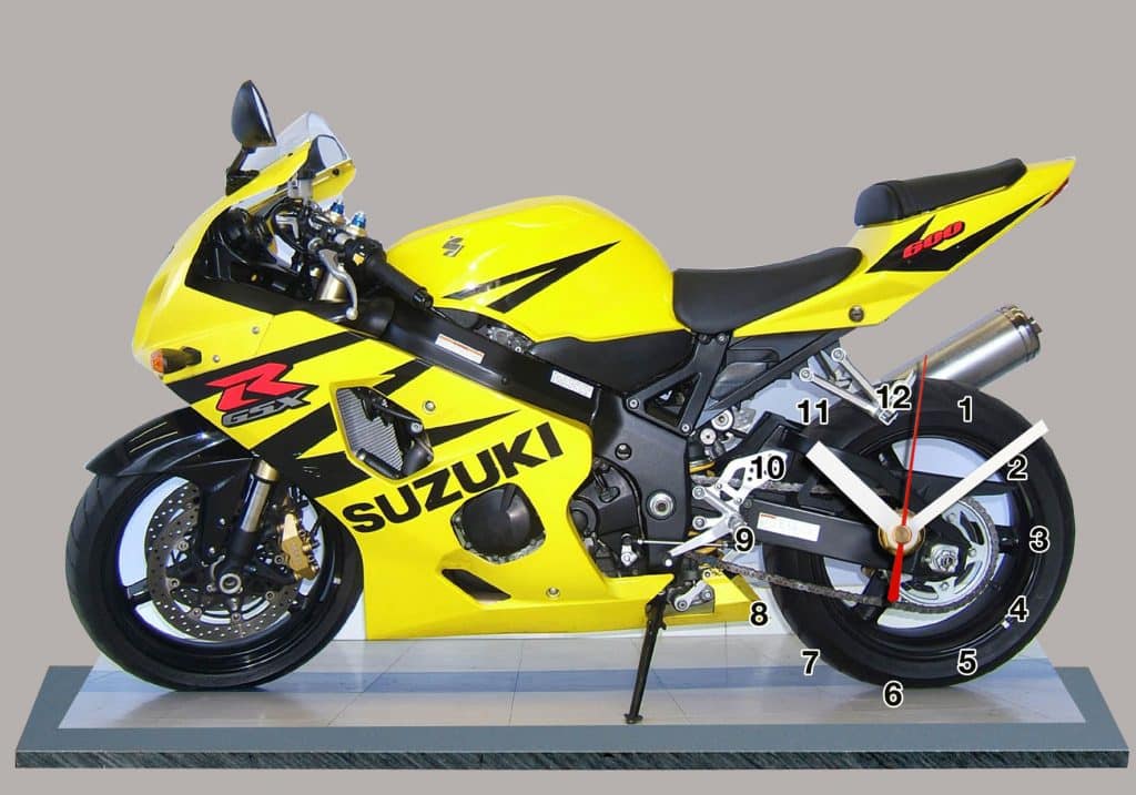Rossi Moto Horloge Sur Socle 11 - Objet De Collection Fabriqué En France