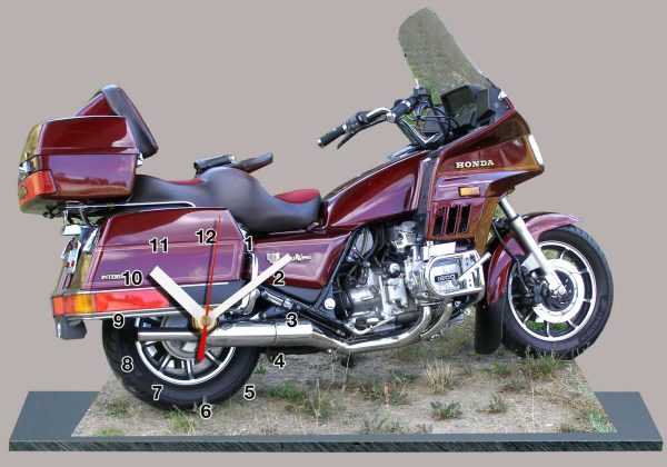 Honda Goldwing rouge 1200 -1985, moto en horloge miniature 07