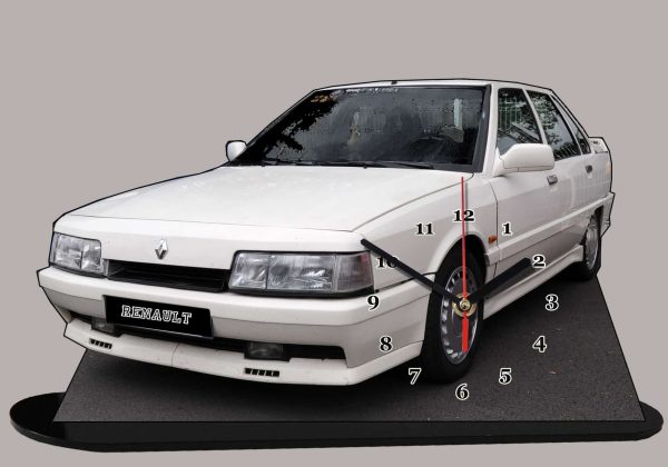 Renault 21 Turbo quadra en horloge miniature 03