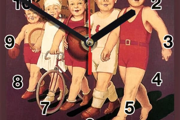 Pub retro Bledine en horloge murale