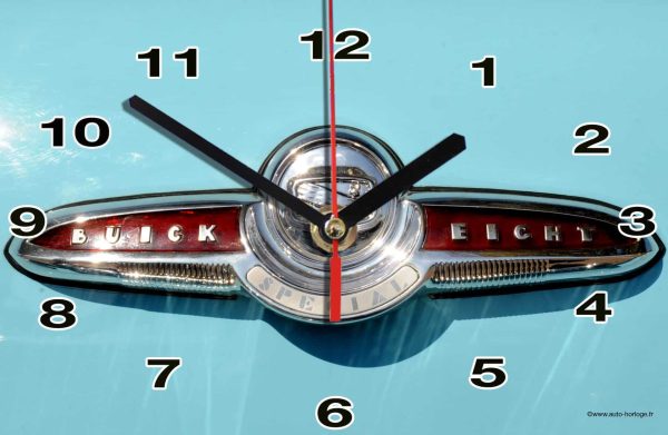 Logo rétro buick-01 en horloge murale