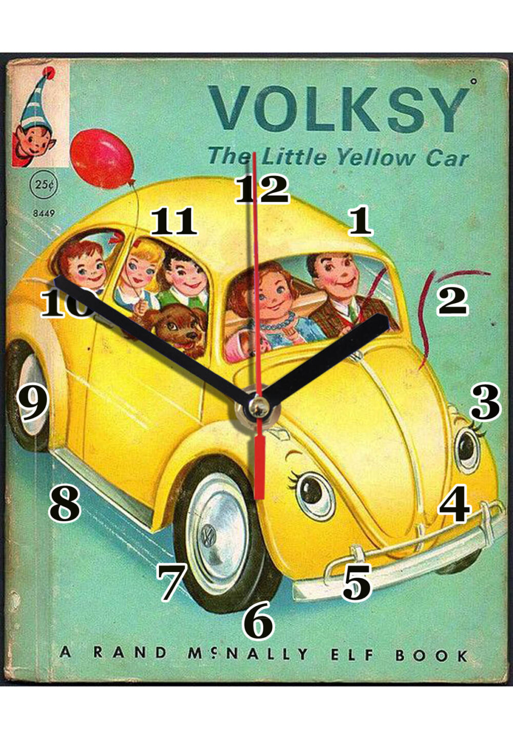 Volksy , the little yellow car en horloge