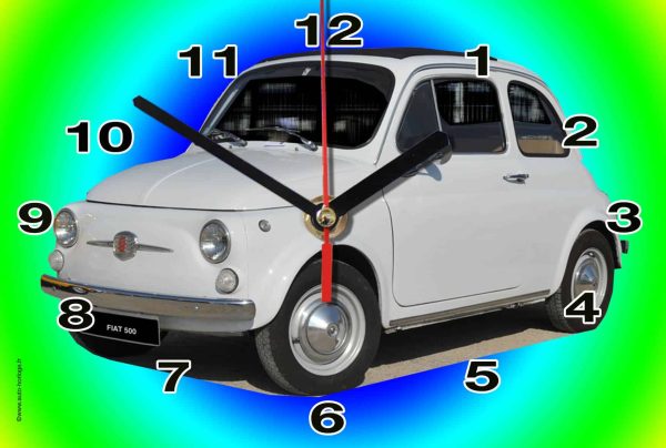 fiat-500-01m en horloge murale