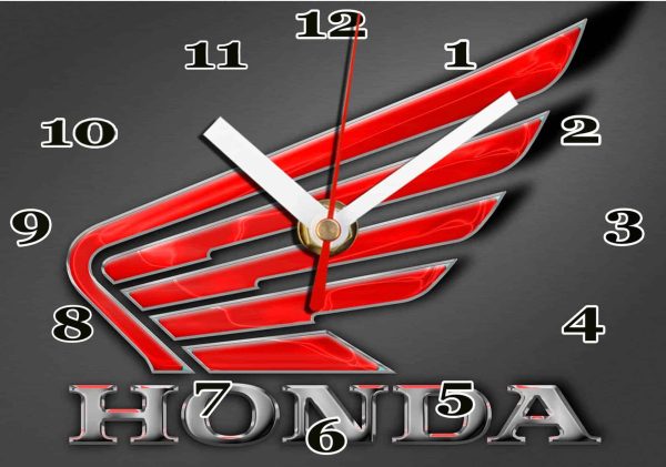 Logo Honda 02 moto en horloge murale